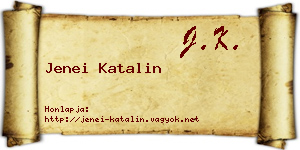 Jenei Katalin névjegykártya